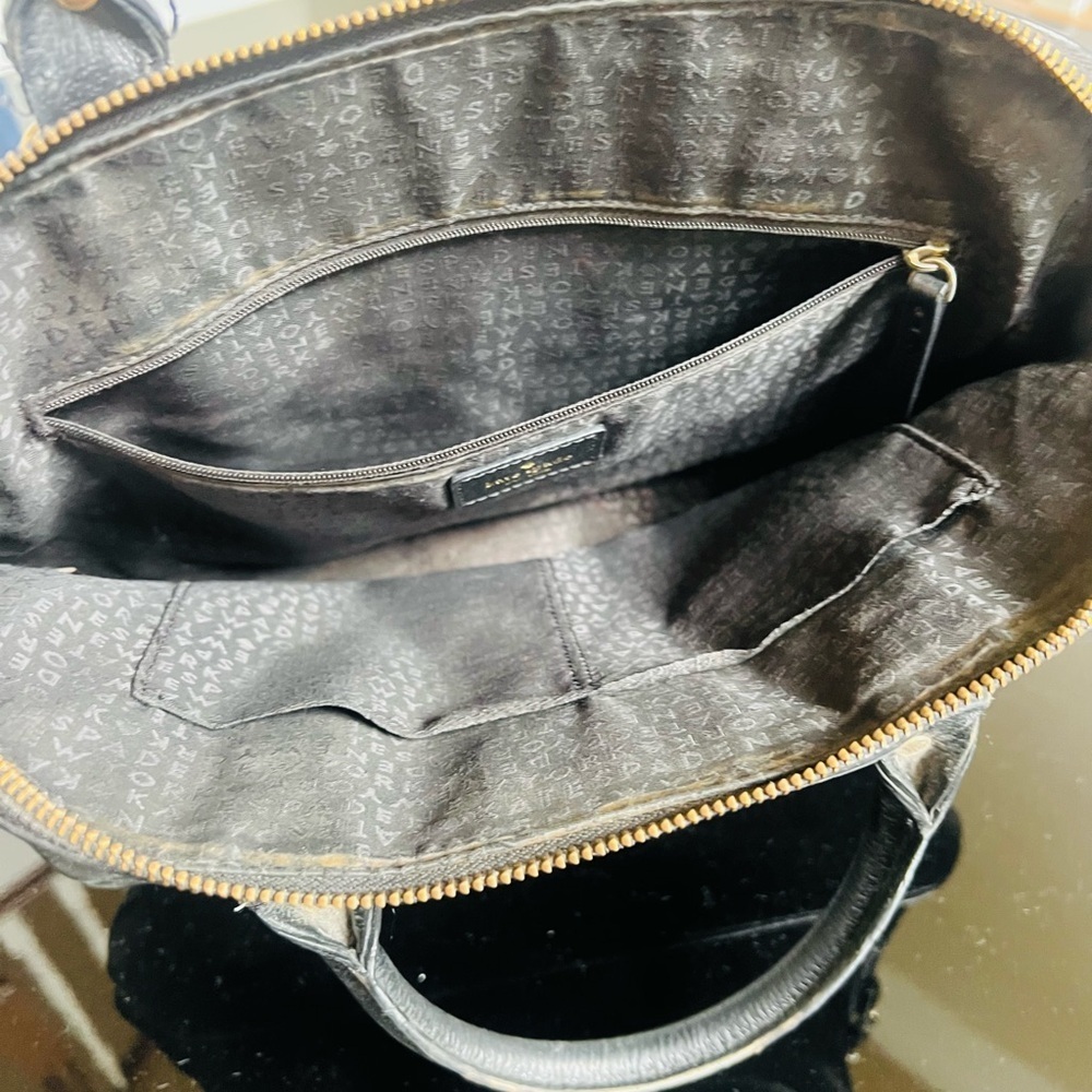Kate Spade Black Satchel with Glossy Finish - Picture 3 of 7